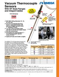 Thumbnail of document Data Sheet - TCV-KU-2400-25-CB-40 Vacuum Flanged Thermocouple Probes w/Extension Cable